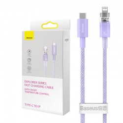 Кабел Baseus Explorer Series USB-C - Lightning 20W 1 м CATS010205 - лилав - Разклонители, Зарядни и Кабели