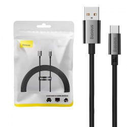 Кабел Baseus Superior USB към USB-C 100W 1м P10320102114-00 - черен - Разклонители, Зарядни и Кабели