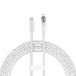 Кабел Baseus Explorer Series USB-C - Lightning 20W 2 м CATS010302 - бял - Разклонители, Зарядни и Кабели