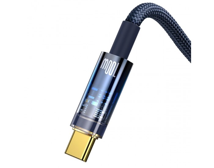 Кабел Baseus CATS000203 USB към USB Type C 100W 1м - син