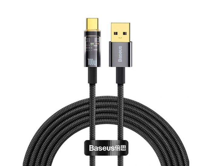 Кабел Baseus CATS000201 USB към USB Type C 100W 1м - черен