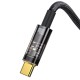 Кабел Baseus CATS000201 USB към USB Type C 100W 1м - черен