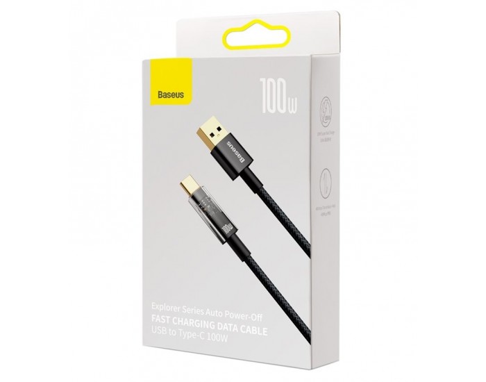 Кабел Baseus CATS000201 USB към USB Type C 100W 1м - черен