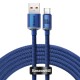 Кабел Baseus Crystal Shine USB Type A към USB Type C 100W 2м CAJY000503 - син