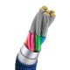 Кабел Baseus Crystal Shine USB Type A към USB Type C 100W 2м CAJY000503 - син