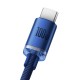 Кабел Baseus Crystal Shine USB Type A към USB Type C 100W 2м CAJY000503 - син