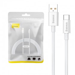 Кабел Baseus Superior USB към USB-C 100W 2м P10320102214-03 - бял - Разклонители, Зарядни и Кабели