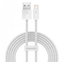 Кабел Baseus Dynamic Series USB към Lightning, 2.4A, 1м CALD000402 -  бял - Разклонители, Зарядни и Кабели