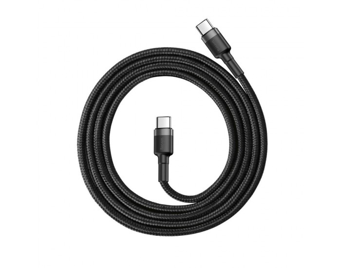 Кабел Baseus CATKLF-GG1 Cafule USB-C към USB-C PD 2.0 60W 1м черен-сив