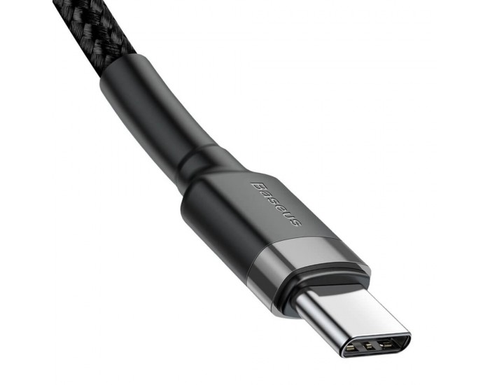 Кабел Baseus CATKLF-GG1 Cafule USB-C към USB-C PD 2.0 60W 1м черен-сив