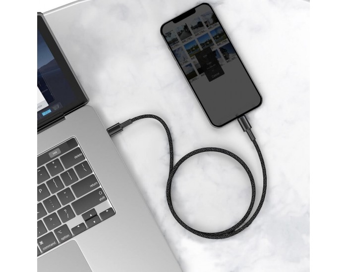 Кабел Baseus CATLGD-01 USB Type C - Lightning fast charge 20W 1м черен