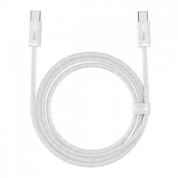 Кабел Baseus Dynamic Series Type-C към Type-C, 100W, 2м, бял - Разклонители, Зарядни и Кабели
