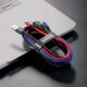 Кабел Baseus 4 в 1 USB-A към microUSB/Lightning/2xUSB Type-C, 3.5A, 1.2м, черен CA1T4-B01