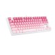 RGB гейминг клавиатура Redragon Cass K645W-GP-RGB_BR Brown Switch - бял/розов