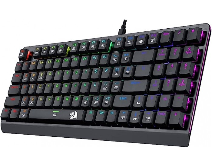 Клавиатура Redragon Dragon Warrior механична геймърска RGB K603P-KBS blue switches