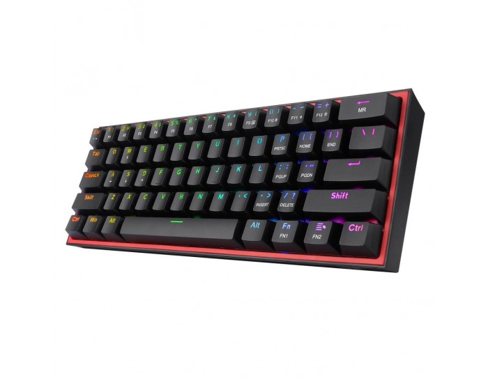 Механична геймърска клавиатура Redragon Fizz K617-RGB_RD RGB черна