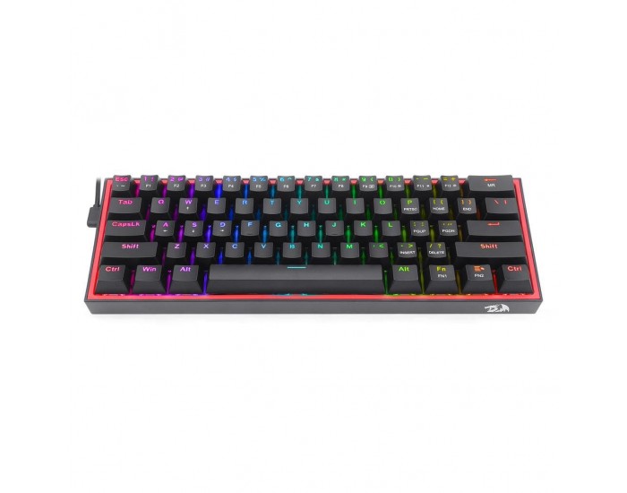 Механична геймърска клавиатура Redragon Fizz K617-RGB_RD RGB черна