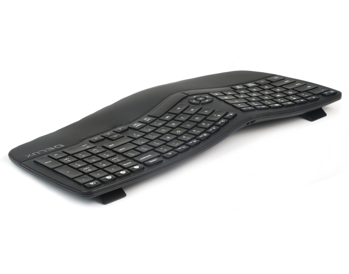 Клавиатура Delux GM902 безжична/Bluetooth черна с подсветка