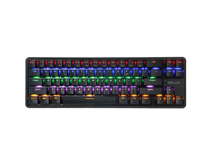 Клавиатура Delux KM32 механична геймърска USB Type-C/Bluetooth v5.0 Rainbow RGB LED