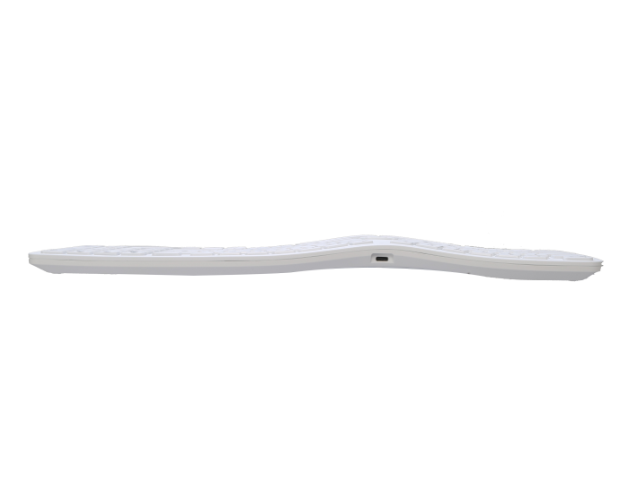 Клавиатура Delux GM902 безжична/Bluetooth бяла US Layout