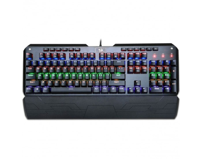 Клавиатура Redragon Indrah механична геймърска RGB K555-BK Blue Switches