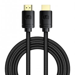 Кабел Baseus High Definition Series HDMI 2.1, 8K 60Hz, 3D, HDR, 48Gbps CAKGQ-K01 2м - черен - Разклонители, Зарядни и Кабели