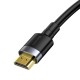 Кабел Baseus Cafule HDMI 2.0 4K 60 Hz 3D 18 Gbps CADKLF-F01 2м  - черен