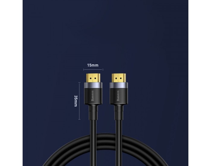 Кабел Baseus Cafule HDMI 2.0 4K 60 Hz 3D 18 Gbps CADKLF-F01 2м  - черен