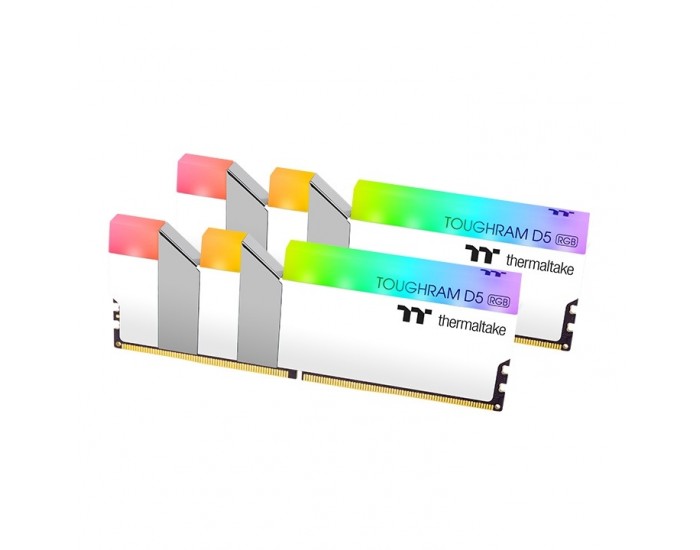 Памет Thermaltake TOUGHRAM RGB 32GB (2x16GB) DDR5 6400MHz U-DIMM White Памет Thermaltake TOUGHRAM RGB 32GB (2x16GB) DDR5 6400MHz U-DIMM White