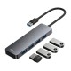 USB хъб Baseus 4 в 1 UltraJoy Lite USB-А към USB 3.0, 15 см B0005280B811-00 - сив