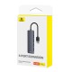 USB хъб Baseus 4 в 1 UltraJoy Lite USB-А към USB 3.0, 15 см B0005280B811-00 - сив