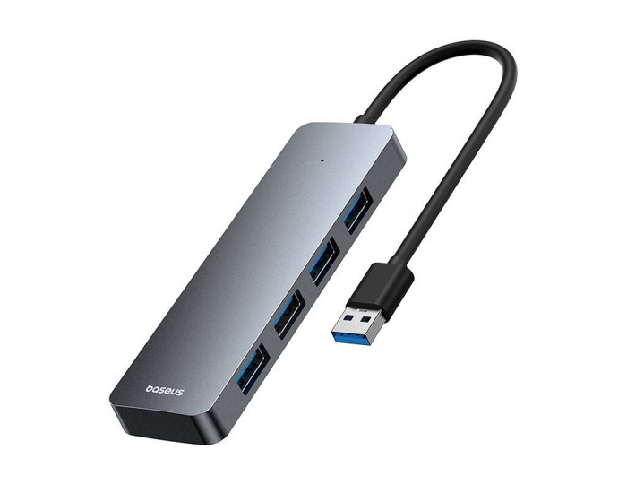 USB хъб Baseus 4 в 1 UltraJoy Lite USB-А към USB 3.0, 15 см B0005280B811-00 - сив