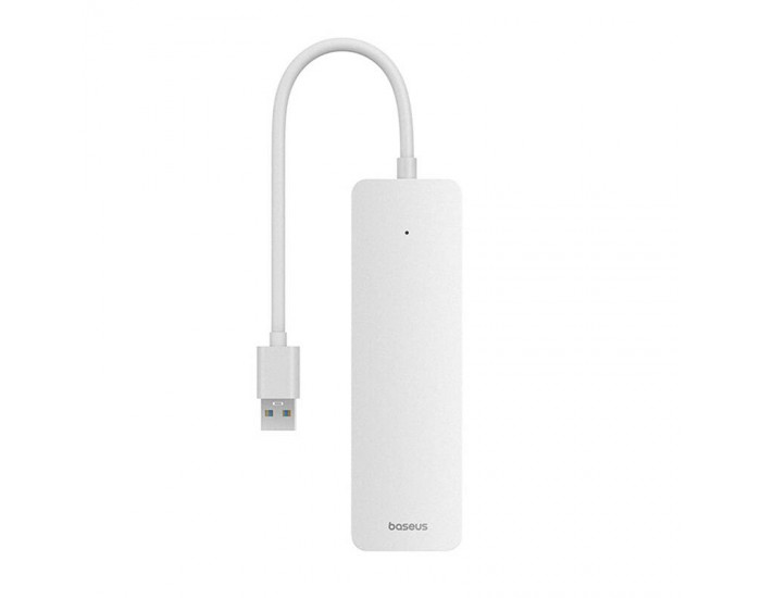 USB хъб Baseus 4 в 1 UltraJoy Lite USB-А към USB 3.0, 15 см B0005280B211-00 - бял