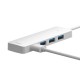 USB хъб Baseus 4 в 1 UltraJoy Lite USB-А към USB 3.0, 15 см B0005280B211-00 - бял