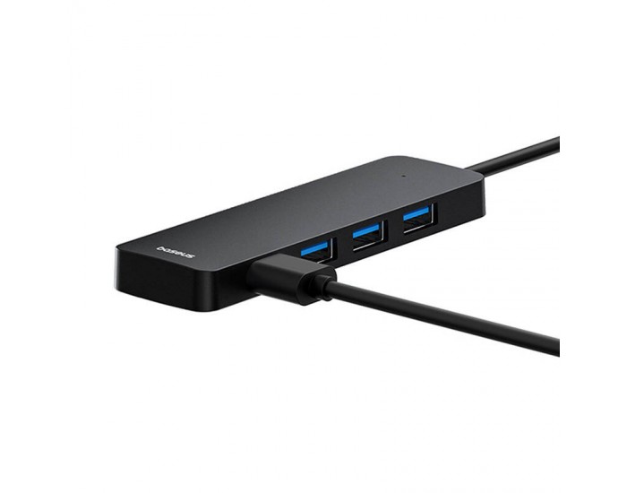 USB хъб Baseus 4 в 1 UltraJoy Lite USB-А към USB 3.0, 15 см B0005280B111-00 - черен
