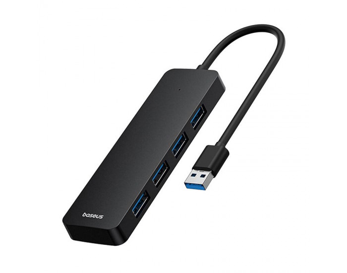 USB хъб Baseus 4 в 1 UltraJoy Lite USB-А към USB 3.0, 15 см B0005280B111-00 - черен