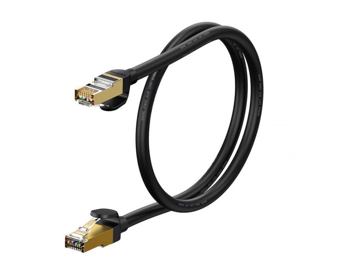 Мрежов кабел Baseus WKJS010001 CAT7 High Speed ​​RJ45 10Gbps 0.5m черен