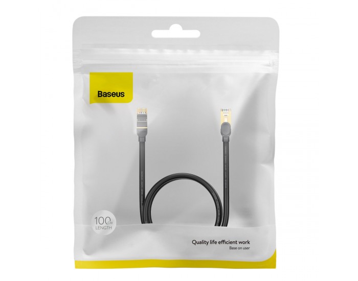 Мрежов кабел Baseus WKJS010101 Speed ​​Seven High Speed ​​RJ45 10Gbps 1m черен