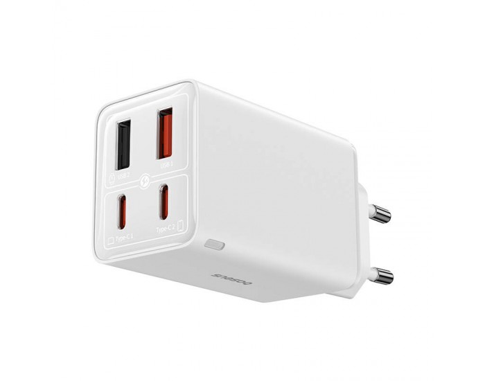 Зарядно устройство Baseus GAN6 Pro, 2xUSB-C + 2xUSB, 65W P10162701213-00 - бяло