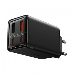 Зарядно устройство Baseus GAN6 Pro, 2xUSB-C + 2xUSB, 65W P10162701113-00 - черно - Офис