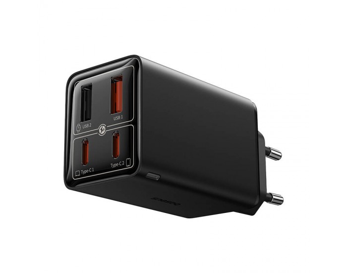 Зарядно устройство Baseus GAN6 Pro, 2xUSB-C + 2xUSB, 65W P10162701113-00 - черно