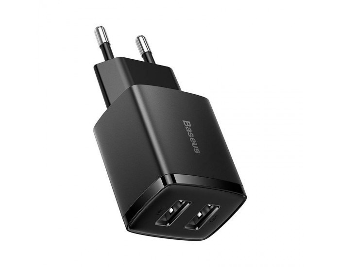 Зарядно устройство Baseus, 2x USB, 10,5 W CCXJ010201 - черно
