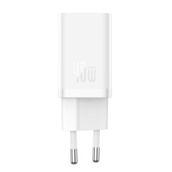 Зарядно устройство 220V Baseus 40W, 2xUSB-C, GaN 5 CCGP180102 - бяло - Baseus