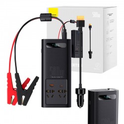 Baseus захранващ инвертор 150W 12V / 500W 220V EU и CN конектор CGNB000101 - черен - Разклонители, Зарядни и Кабели