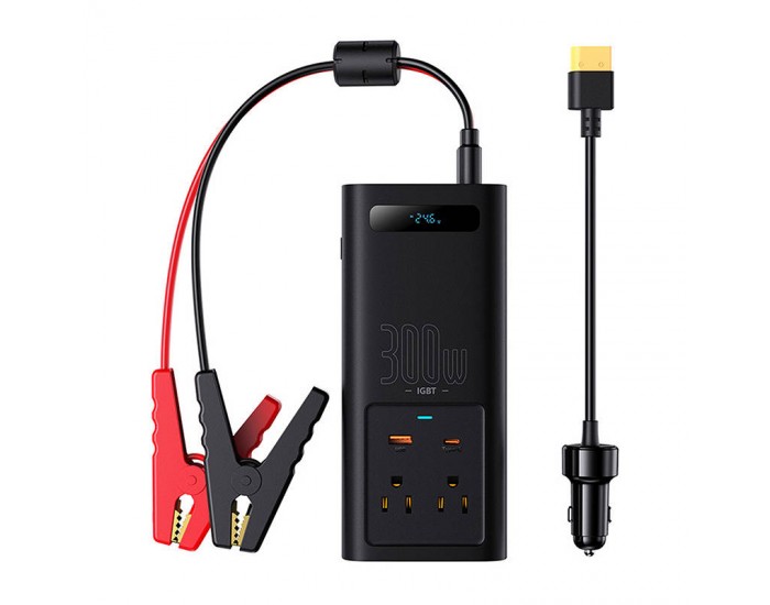 Baseus IGBT захранващ инвертор 300W (24V CN/EU ) C00337600111-00 - черен