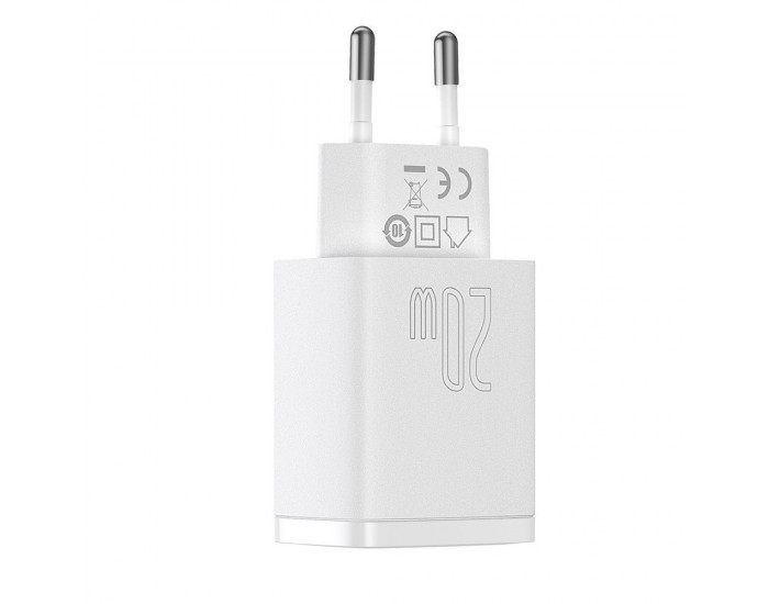Зарядно устройство Baseus USB към USB Type C 20W 3A Quick Charge 3.0 CCXJ-B02 - бяло