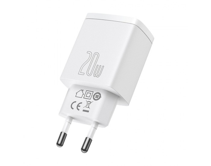 Зарядно устройство Baseus USB към USB Type C 20W 3A Quick Charge 3.0 CCXJ-B02 - бяло