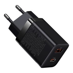 Зарядно устройство Baseus Super Pro USB-A към USB-C 30W CCSUPP-E01 - черно - Офис