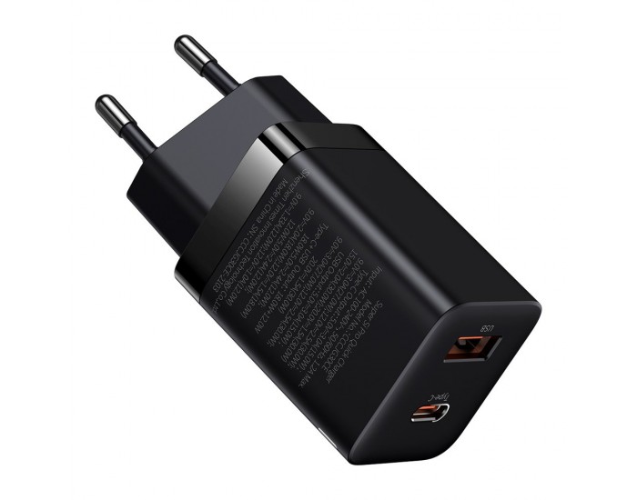 Зарядно устройство Baseus Super Pro USB-A към USB-C 30W CCSUPP-E01 - черно