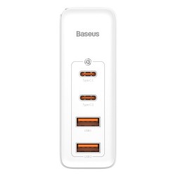 Зарядно устройство Baseus GaN2 Pro 2x USB Type-C / 2x USB 100W CCGAN2P-L02 - бял - Офис